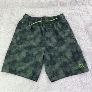 GAP FIT boys Green Camouflage Athletic Shorts